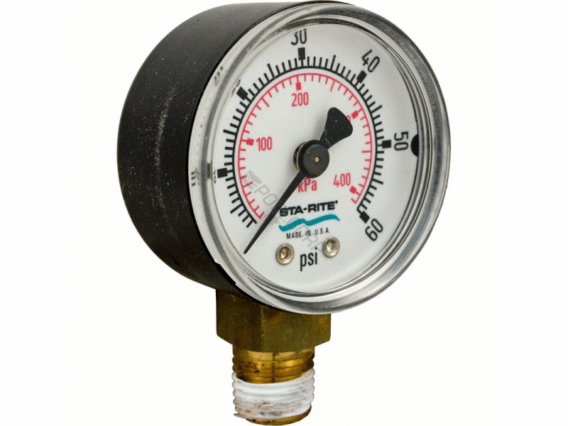 .25" MPT MPV BOTTOM MOUNT PRESSURE GAUGE