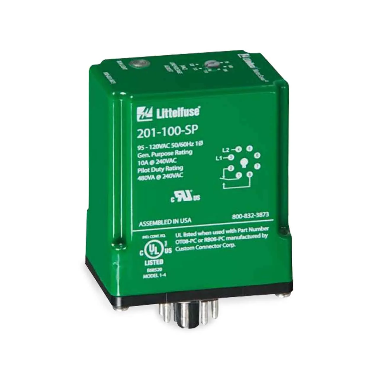 Littelfuse/Symcom - Littelfuse 201-200-SP-T-9 Single-Phase Plug-in Voltage Monitor 190-240V #MSR201200SPT9